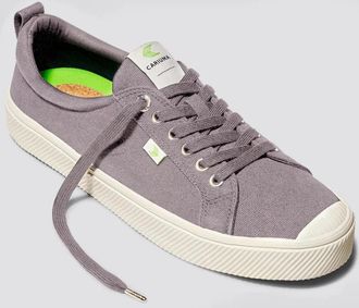 Cariuma Cariuama OCA Low Sneakers Womens Mystic Gray Canvas Lifestyle Shoes GAL1059