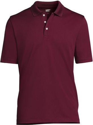 Lands End Short Sleeve Solid Active Polo Shirt in Burgundy at Nordstrom, Size 32