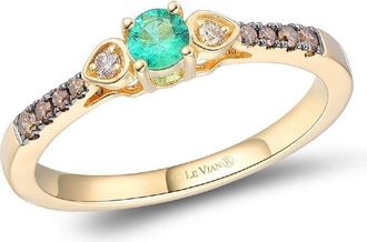 Le Vian Ladies Emeralds Rings set in 14K Strawberry Gold