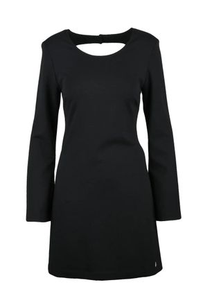 Twin-Set Black Viscose Polyamide Elastane Womens Flared Dress