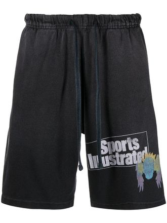 Alchemist logo-print track shorts - men - Cotton - M - Black
