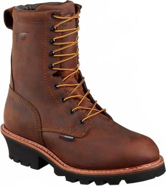 Red Wing Shoes Mens Logger Max Mens 9 Insulated Waterproof Soft Toe Boot In Brown