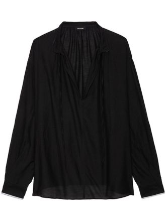 Zadig&Voltaire Troene blouse - women - Organic Cotton/Viscose - S - Black