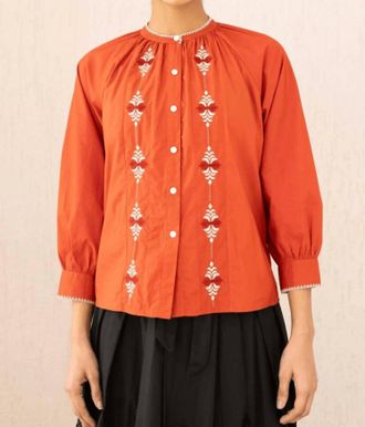 Banjanan Leonie Crewneck Top In Rooibos