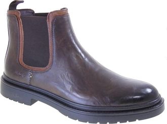 NAZARENO GABRIELLI nazarenogabrielli U435 Mens Fashion Boots Faux Leather Chunky Heel 3 cm Rubber Sole, brown, 10.5 UK