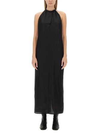 Acne Studios Halter Neck Midi Dress With Wide Back
