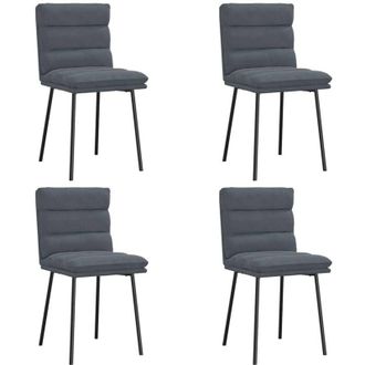 vidaXL Vidaxl - Sillas De Comedor 4 Unidades Terciopelo Gris Oscuro