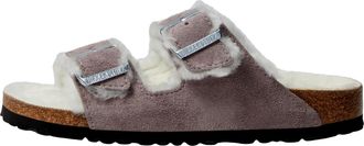 Birkenstock Arizona Shearling Sandals Faded Purple 1028062 Womens