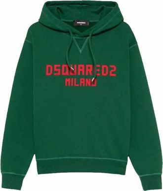 Dsquared2 Mens Milano Logo Green Tracksuit Cotton - Size Medium