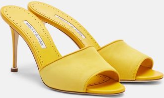 Manolo Blahnik Larache 90 suede mules