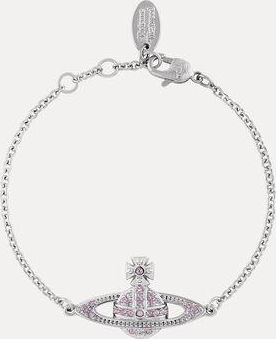 Vivienne Westwood Mini Bas Relief Chain Bracelet Platinum-violet-crystal Platinum-violet-crystal Women