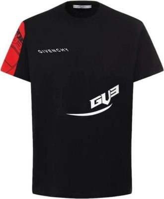 Givenchy Logo Bedrukt T-shirt in Zwart - Heren - T-shirts - Zwart - S - Katoen - Tops