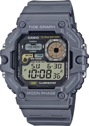 Casio Mens Digital Watch with Gray Resin Band - WS-1700H-8AVCF