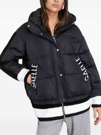 Gaëlle Paris hooded insert jacket - Zwart