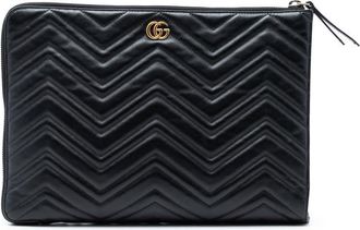 Gucci Pre-owned Gucci GG Marmont Matelasse Leather Portfolio Clutch Unisex 2S83MOJ30IE3EU0C