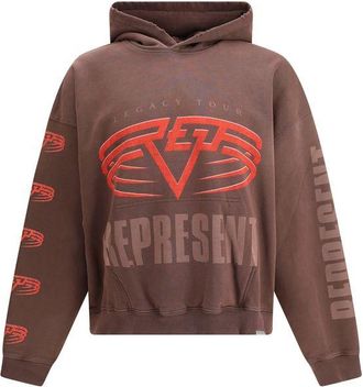 Represent Mens Legacy Tour Hoodie - Brown Cotton - Size Small