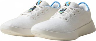 Allbirds Womens Wool Runner 2 Sneakers In Natural White/nz Blue