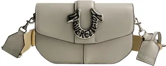 True Religion Shoulder Bag with Signature Logo Accent in Light Grey at Nordstrom