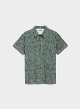 Contemporaine Womens Patterned stretch jersey Polo Shirt shirt