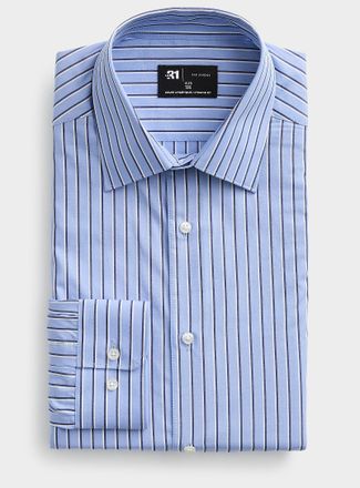 Le 31 Mens Two-tone stripe shirt Athletic fit