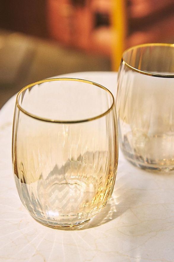 Anthropologie Waterfall Wine Glasses