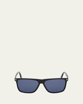 Tom Ford Mens Fletcher Square Plastic Sunglasses