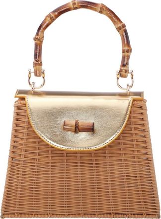 Nina Capri Top Handle Bag in Natural/gold at Nordstrom
