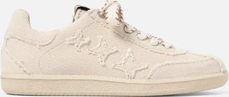 Duke + Dexter Duke + Dexter, Womens Plus Designer Duke Off-White Canvas Sneaker - Womens, Size 3