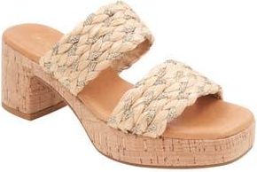 Andr&eacute; Assous Cairo Platform Sandal in Natural/Platino at Nordstrom Rack, Size 10