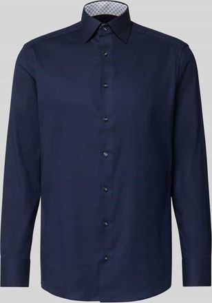 Olymp Regular Fit Businesshemd aus reiner Baumwolle mit Kentkragen in Marine, Gr&ouml;&szlig;e 39