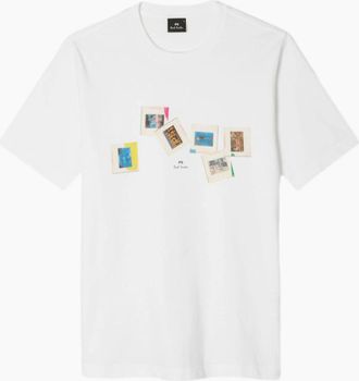 Paul Smith Mens PS Paul Smith Slides T-Shirt 01 WHITE - Size: 44