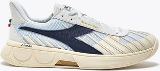 Diadora Womens B. Elite Star Sneaker In White Blue Corsair