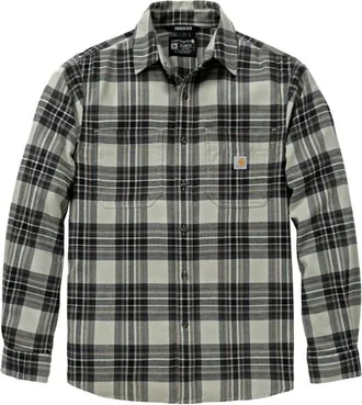 Carhartt Work in Progress Flannel L/S Plaid Shirt Hemd f&uuml;r Herren | grau