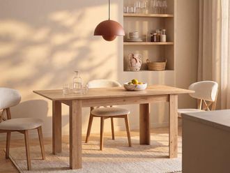 VENTE-UNIQUE.COM Mesa de comedor melamina color natural claro