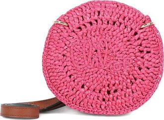 Chlo&eacute; Raffia Round Shoulder Bag