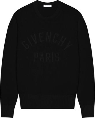 Givenchy Zwarte Crew Neck Sweater - Heren - Ronde hals truien - Zwart - S - Truien & Vesten