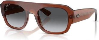 Ray-Ban Rb 2218 6678T3 Zonnebrillen - unisex - Zonnebrillen - Bruin - 55 MM - Nylon - Accessoires