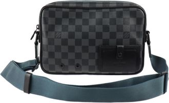 Louis Vuitton Damier Graphite Black Damier Graphite Leather Handbag Shoulder Bag (Pre-Owned)