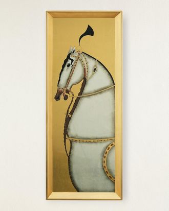 John-Richard Antiquated Horse Panel I Original Wall Art