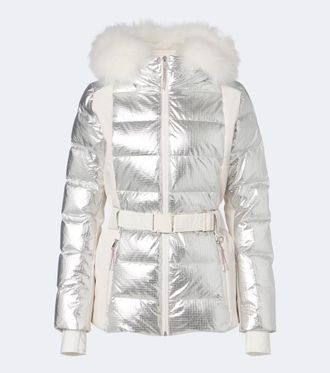 Yves Salomon Belted shearling-trimmed ski jacket