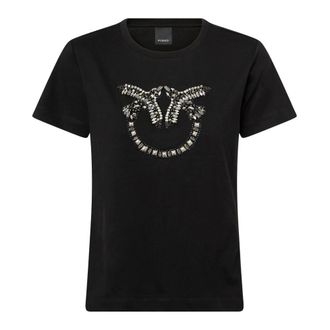 Pinko Pinko, Tops, Dames, Zwart, XS, Katoen, Quentin T-shirt Jersey