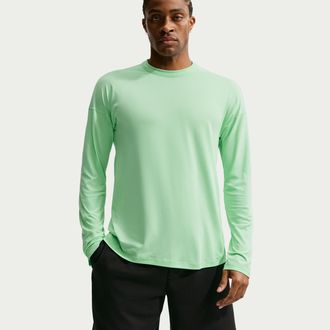 Nike Mens 24.7 ImpossiblySoft Light Dri-FIT Long-Sleeve Top in Green | IQ8275-351