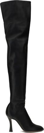 Petar Petrov round toe overknee boots - women - Calf Leather/Calf Leather/Calf Leather - 37 - Black