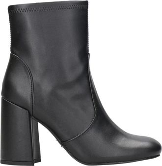 Steve Madden Locole Enkelboot - Dames - Laarzen met Hak - Zwart - 38 EU - Leer - Schoenen