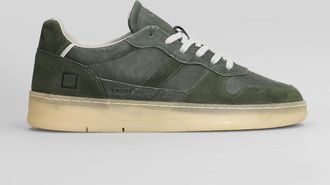 D.A.T.E. D. A.T. E. Court 2.0 Trasparent Sneakers In Khaki Suede And Leather