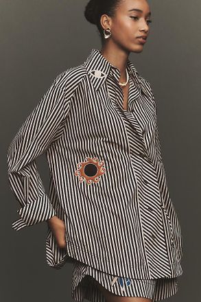 Alemais Embroidered Organic Cotton Buttondown Shirt