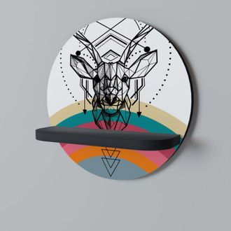 OEM Ciervo De Color Estante Redondo Negro