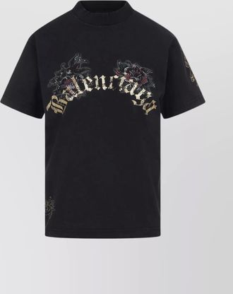 Balenciaga small fit floral design t-shirt