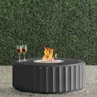 Frontgate Ensoleille Fire Table in Flat Charcoal - Frontgate