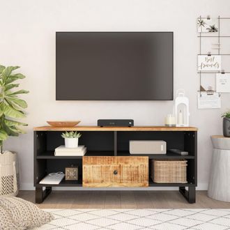 vidaXL Vidaxl - Mueble De Tv Madera Mango Y Madera Contrachapada 100x33x46 Cm